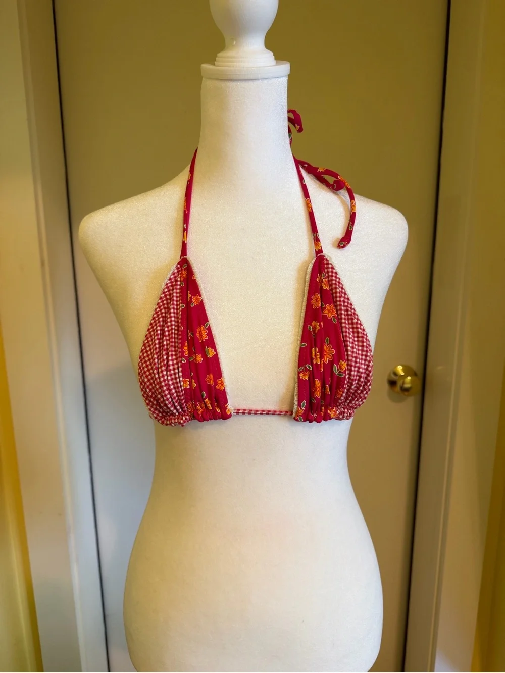 Frankie’s Bikinis Coastal Floral Micro Bikini Top - Summer Flower